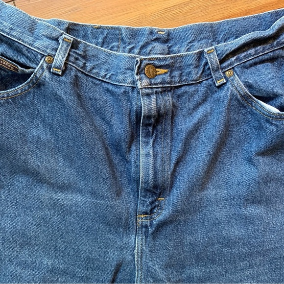 Riders 1305544 100% Cotton Rigid Medium Wash High Rise Straight Leg Jeans Sz 18L - Picture 4 of 13